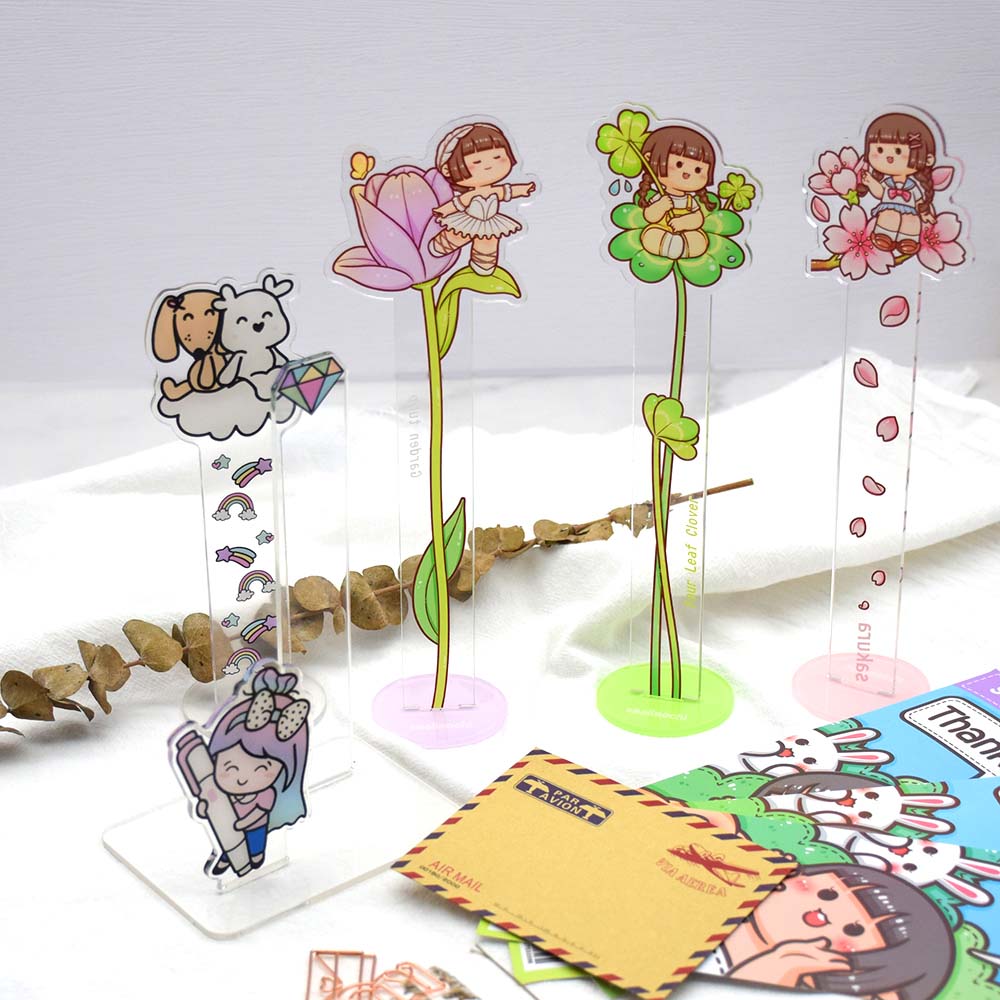 Custom Acrylic Printed Anime Clear Washi tape Masking Tape Acrylic Stand (1)