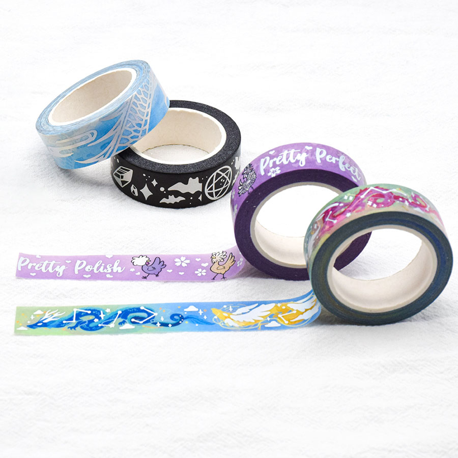 Foil Washy Masking Custom Flower Floral Set Free Sample Washi Tape