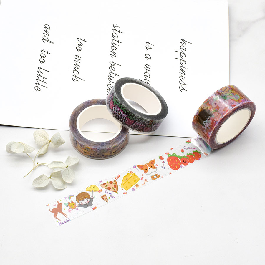 Halloween Guatemala Grid Green Glitter Hand Account Washi Tape