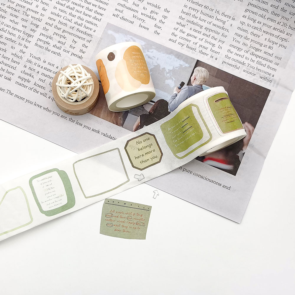 Die Cutting Washi Tape Printed Adhesive Decorative Masking Paper